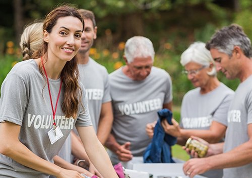 group of community volunteers